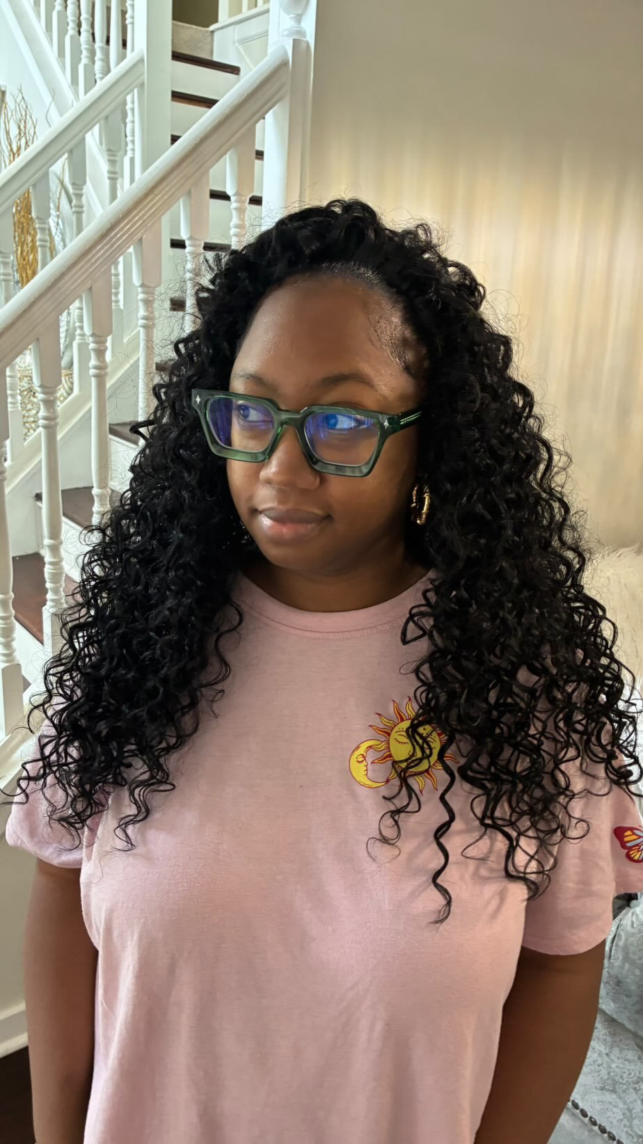 Flip over curly sew-in