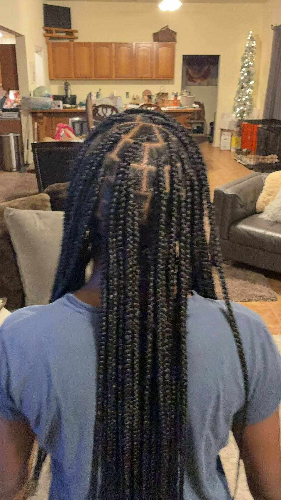 Medium knotless braids
